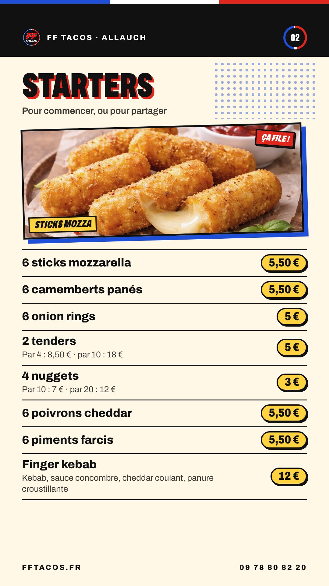 FF Tacos Allauch, Starters