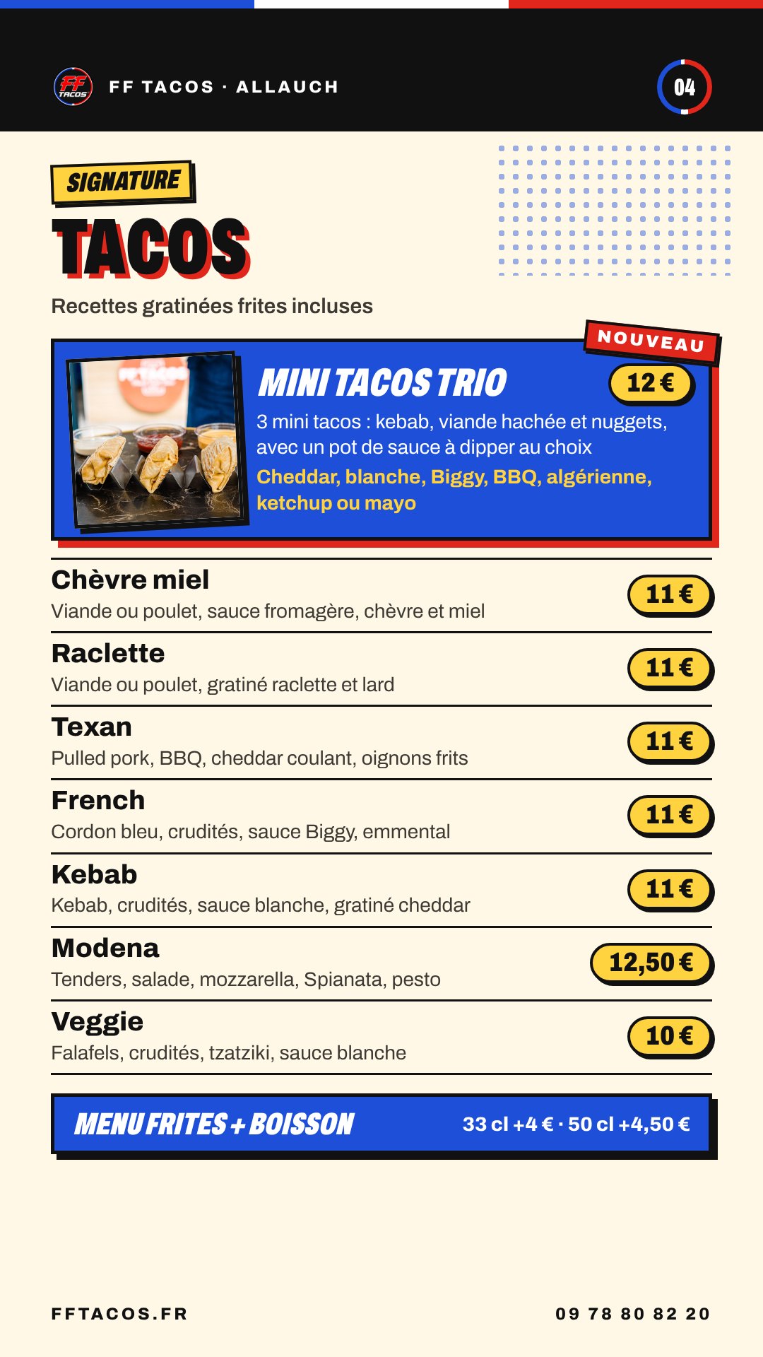 FF Tacos Allauch, Tacos signature