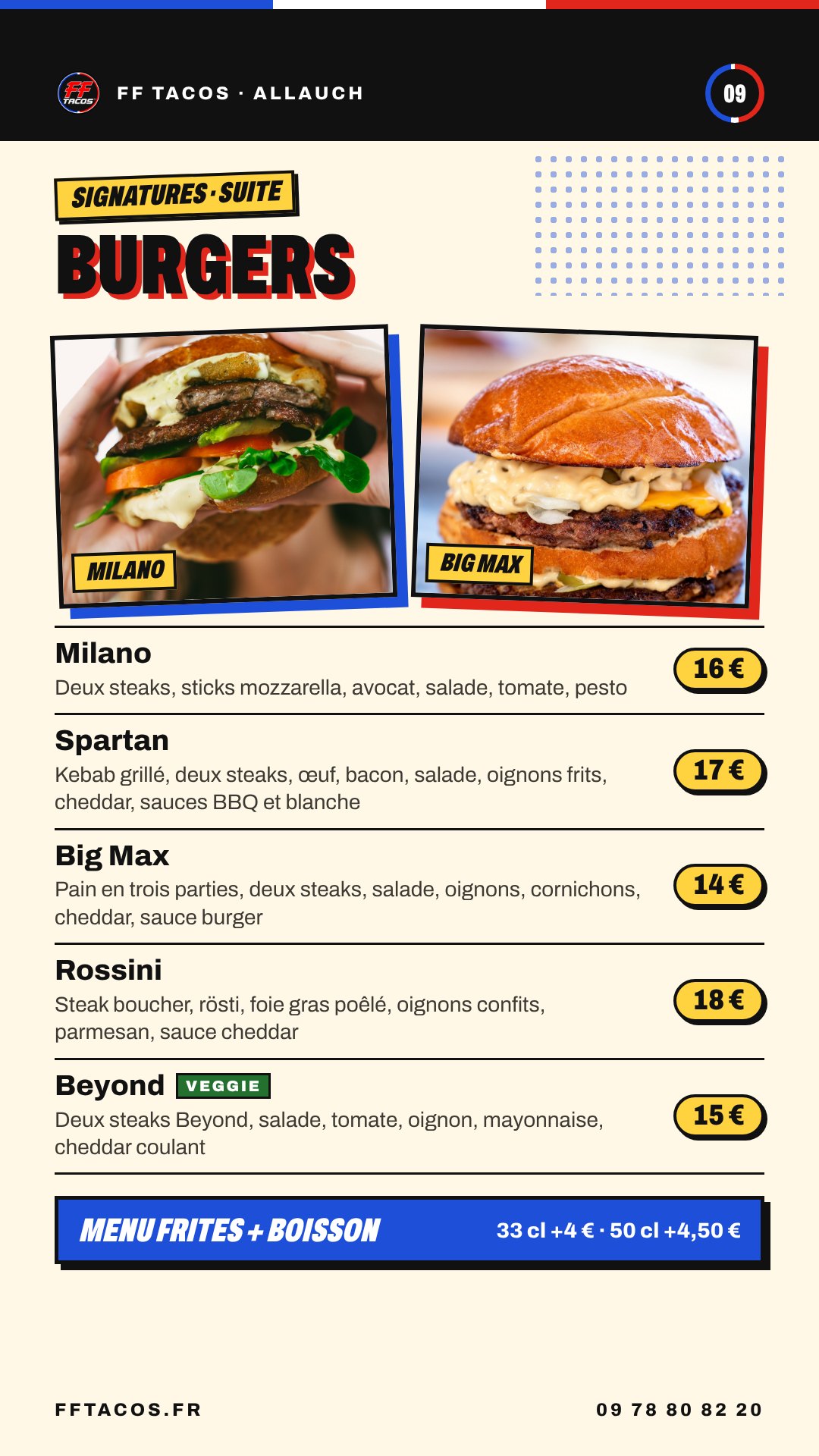FF Tacos Allauch, Burgers signatures (suite)