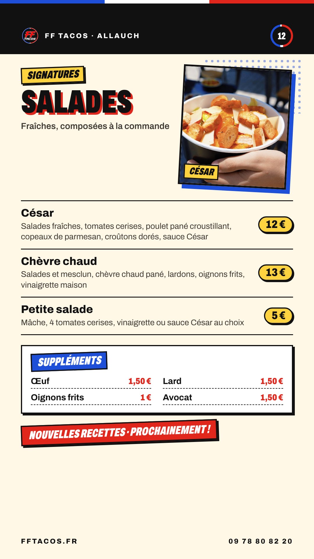FF Tacos Allauch, Salades